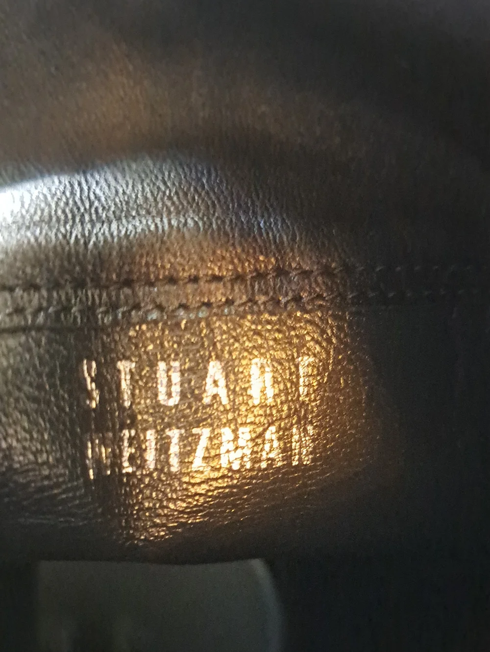 Stuart Weitzman Womens Luxury Over-the-Knee 50/50 Black Leather/Stretch Boots 8